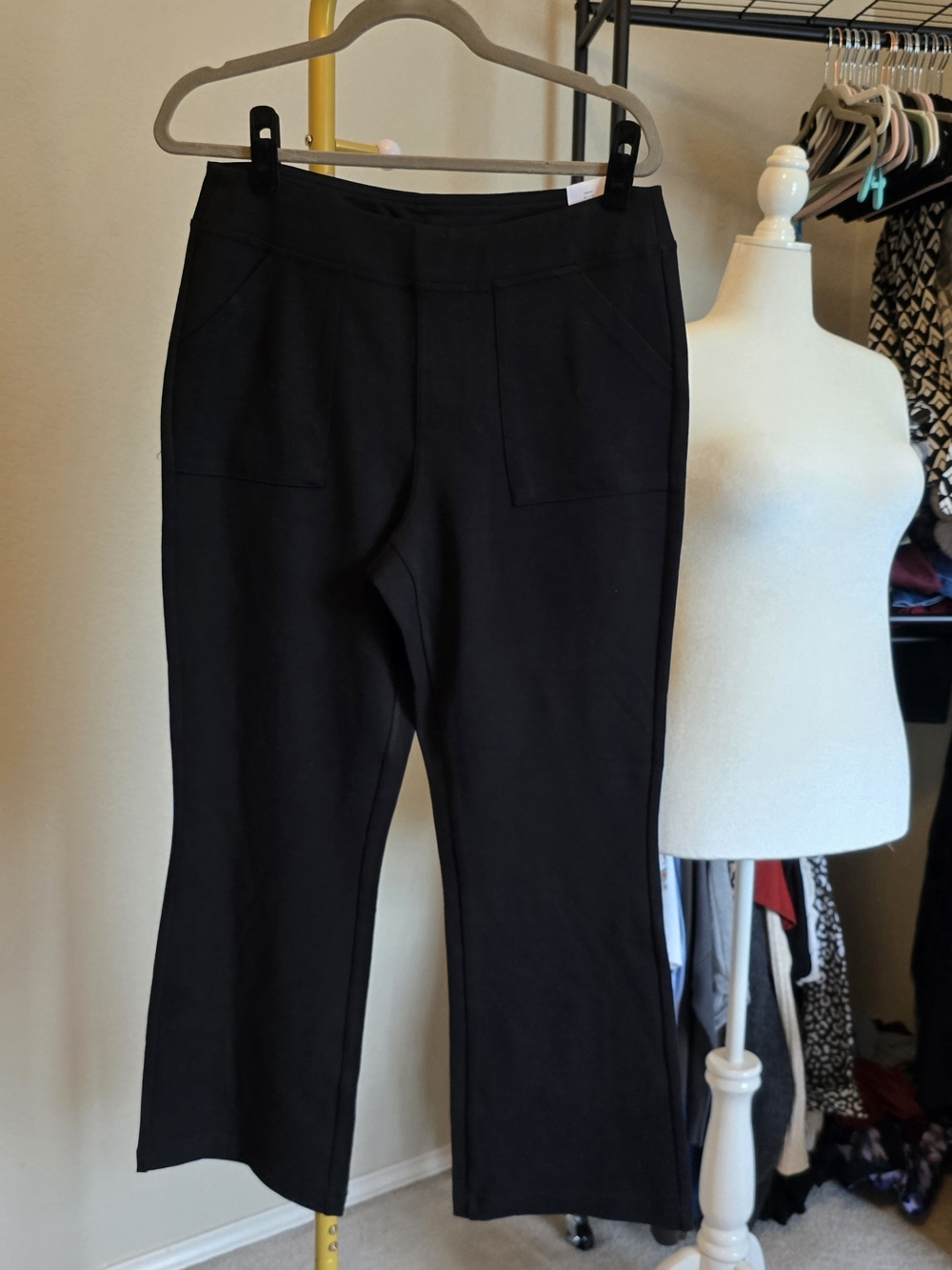 Belle by Kim Gravel Black Pull-On Stretch Trousers